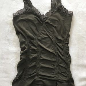 Super Stretch Lace Strap Green Cami szOpen